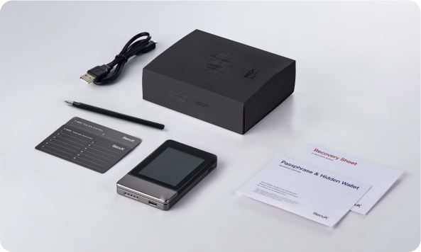 Cryptovaultly Neo-X what's in the box